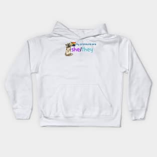 My Pronouns with Chocolate (She/They) Kids Hoodie